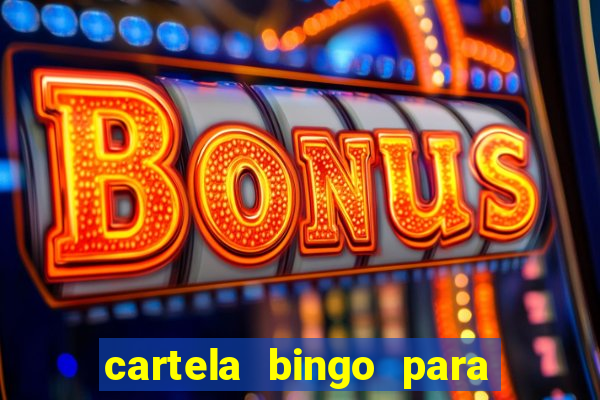 cartela bingo para cha de cozinha imprimir gratis